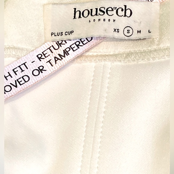 NWT House of CB Ivory Charmaine Corset Satin Maxi Dress - Sz S-Plus Cup - Picture 7 of 9